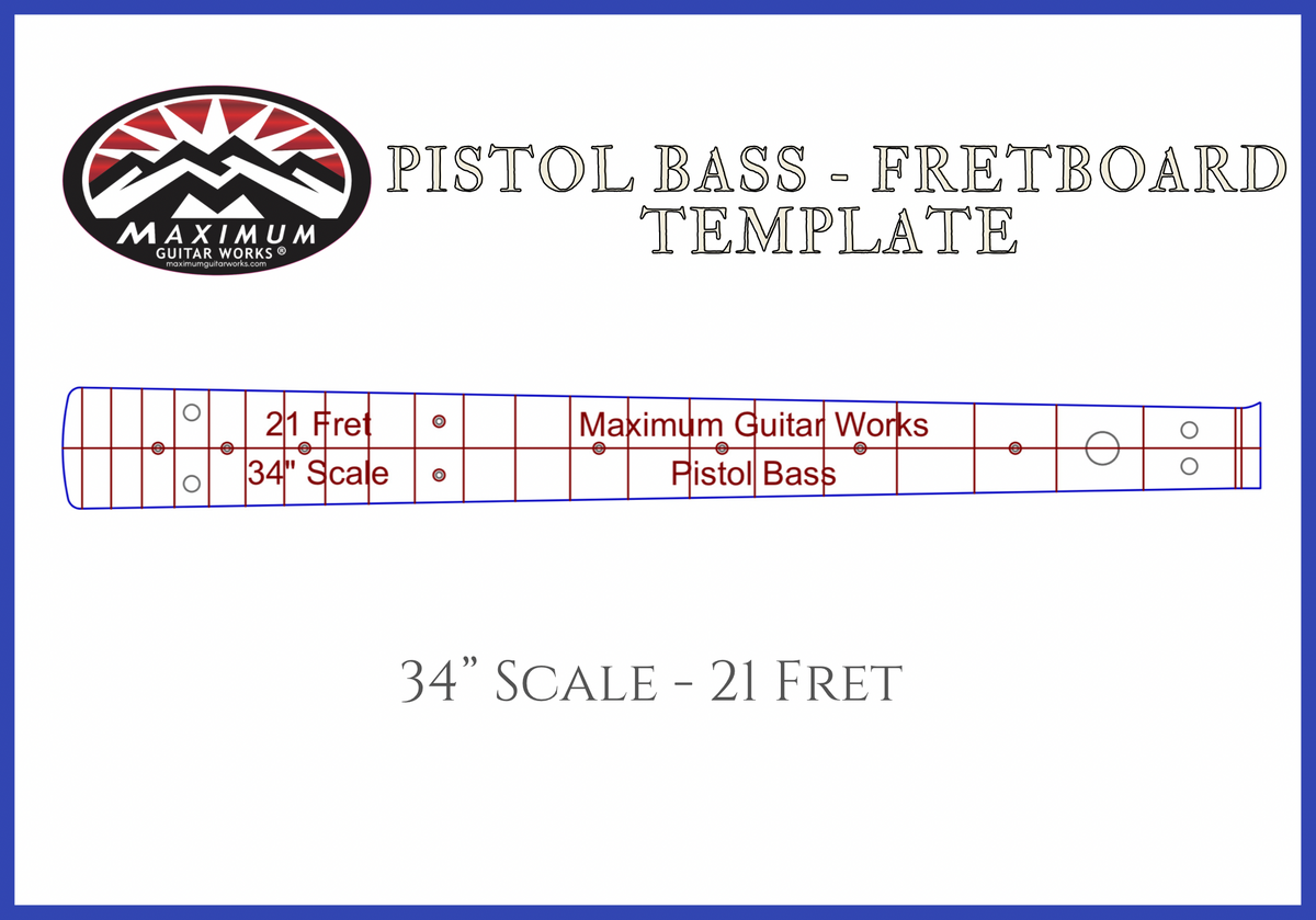 Fretboard - Single Templates Pistol Bass – Maximum Guitar Works