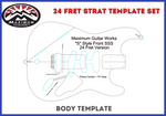 24 Fret Modern “S” Strat Template Set