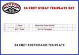 24 Fret Modern “S” Strat Template Set