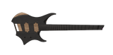 SP016HMS 50% Dep for SP016 Prototype, Headless, 25.5-26.25 Scale, 20"R, 24 Fret, Black Limba Chanbered body with "Dirty Maple" Drop Top, Wenge/Purple Heart