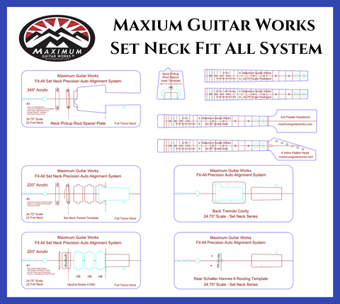 Fit-All SET NECK, 22 Fret, Template System