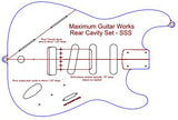Individual EMG/Jaguar/Oval Sweet “S” Rear Rout Templates -MGW Acrylic Template System