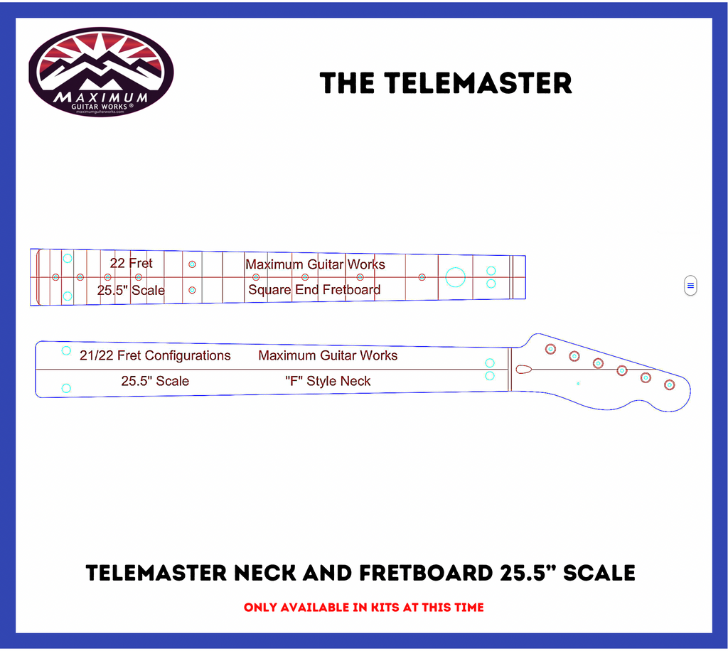 Telemaster Table The TELEMASTER Template Set – Maximum Guitar Works