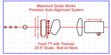 Fit-All 25.5” Scale Standard Trem Bridge w/ Pickups-MGW Precision Auto Align Templates