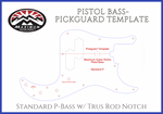 Pickgaurds - Single Templates Pistol Bass