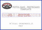 Fretboard - Single Templates Pistol Bass