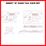 Hardtail Sweet “S” H/S/H, H/S/S & S/S/S Template Set 5 Piece -Maximum Guitar Works Acrylic Template System 01