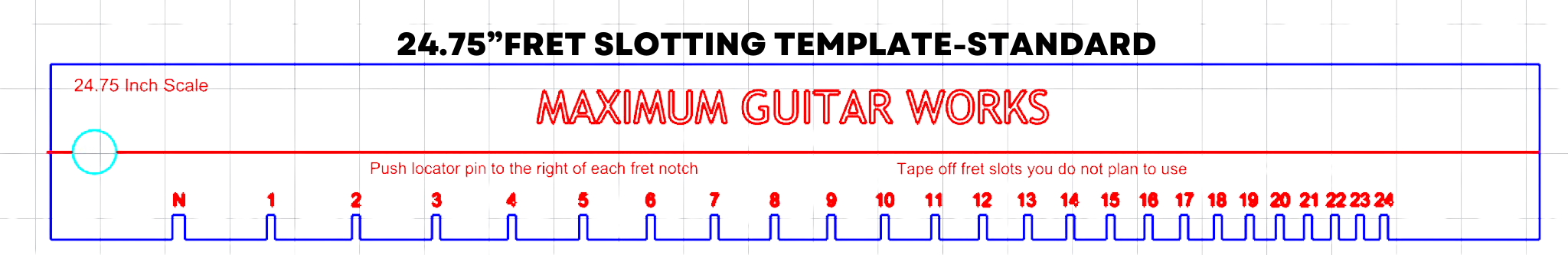 Maximum Guitar Works Fret Slotting Templates
