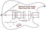Individual EMG/Jaguar/Oval Sweet “S” Rear Rout Templates -MGW Acrylic Template System