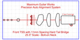 Fit-All 25.5” Scale 11mm (Fender & Hipshot 41200) Hardtail w/ Pickups-MGW Precision Auto Align Templates