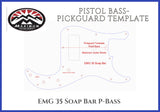 Pickgaurds - Single Templates Pistol Bass