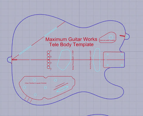 Rear Routed Telecaster Rear Rout Mr “T” -MGW Acrylic Template System – Maximum Guitar Works