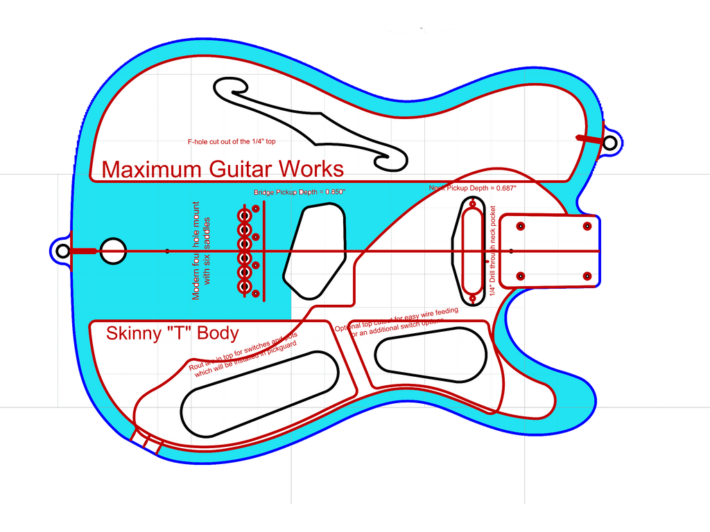 Guitar Router V Electric Guitar Router Templates