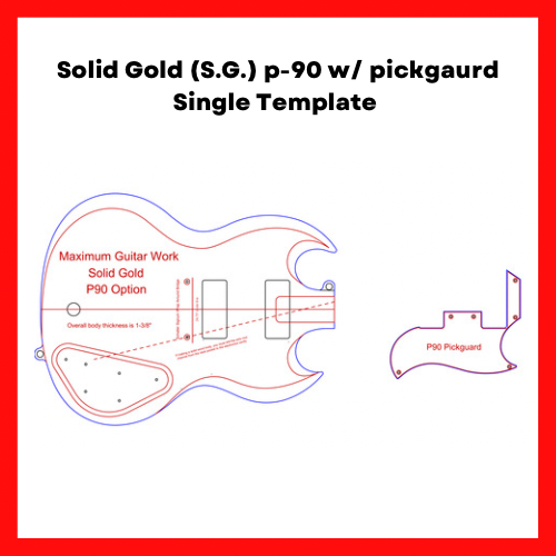 Sg best sale guitar template
