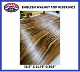 English Walnut Top # 102414C2 Grade 2