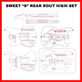 SETS Sweet “S” Rear Rout S/S/S, H/S/H, H/S/S -MGW Acrylic Template System -
