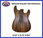 English Walnut Top # 102415A2 Grade 2