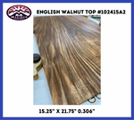 English Walnut Top # 102415A2 Grade 2