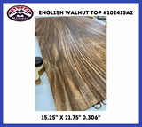 English Walnut Top # 102415A2 Grade 2