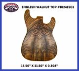 English Walnut Top # 102415C1 Grade 3