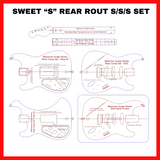 SETS Sweet “S” Rear Rout S/S/S, H/S/H, H/S/S -MGW Acrylic Template System -