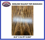 English Walnut Top # 102414C2 Grade 2