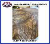 English Walnut Top # 102415C1 Grade 3