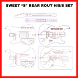 SETS Sweet “S” Rear Rout S/S/S, H/S/H, H/S/S -MGW Acrylic Template System -